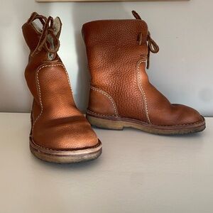 {Duckfeet} ÅRHUS Nut Brown Pebbled Leather Boots - 36